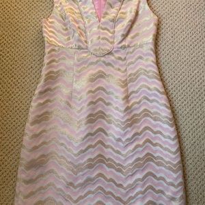 Lilly Pulitzer Pink & Gold Dress